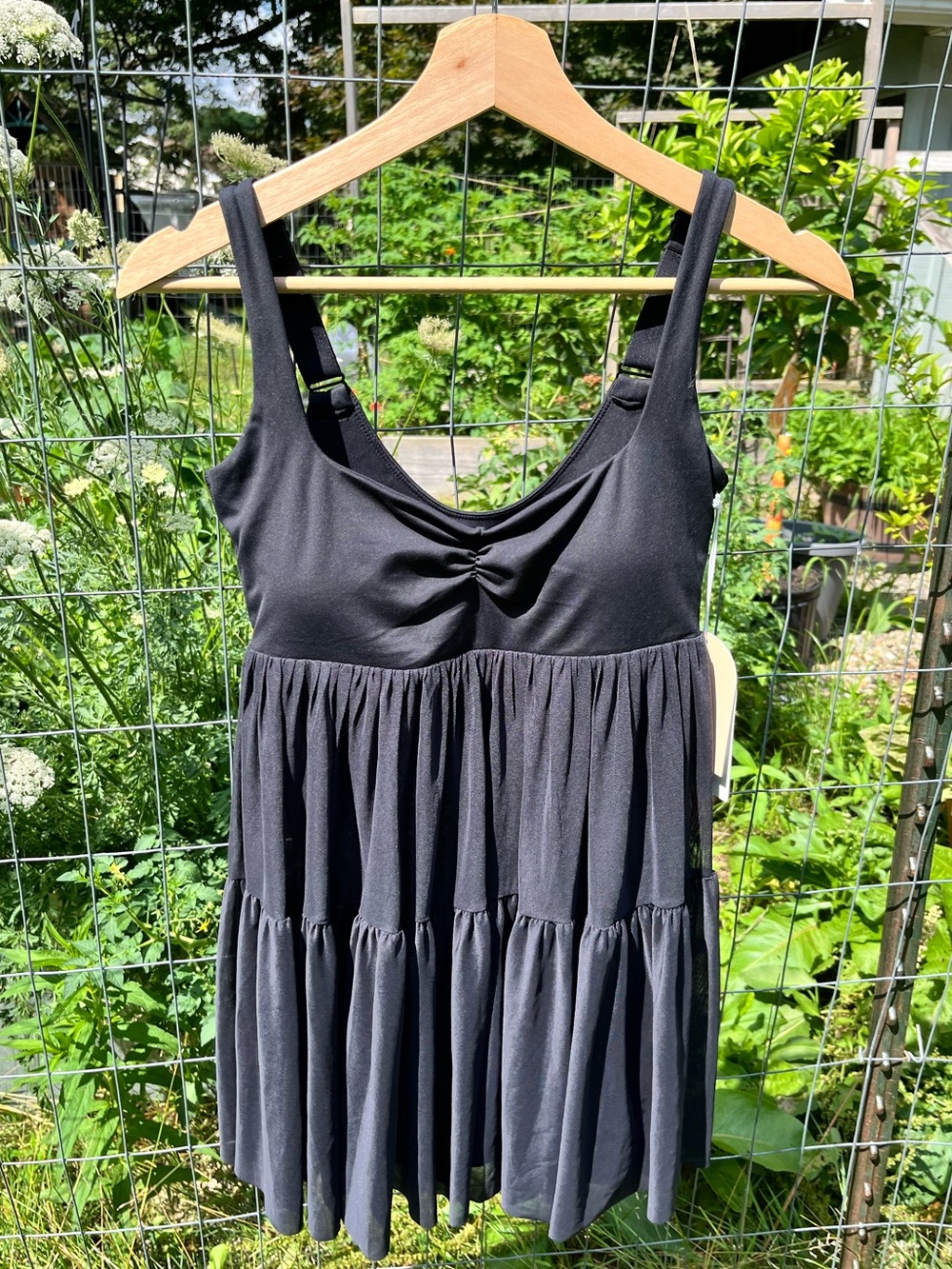 Blogilates Women's Sweetheart Babydoll Dress Black small nwt - Picture 2 of 8